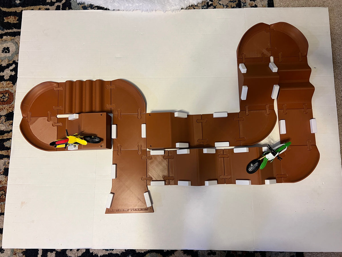 MXCubic Tracks – Modular 3D Printed Motocross Track Set for Kids | Customizable Supercross Layout