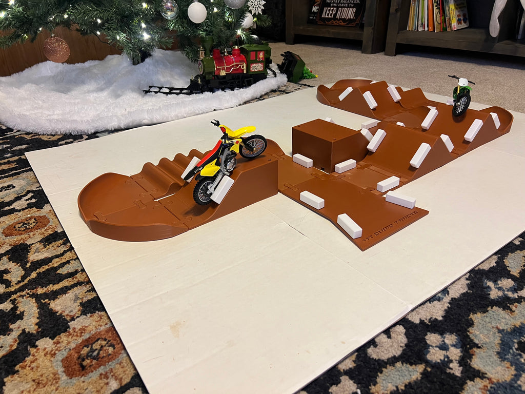 MXCubic Tracks – Modular 3D Printed Motocross Track Set for Kids | Customizable Supercross Layout